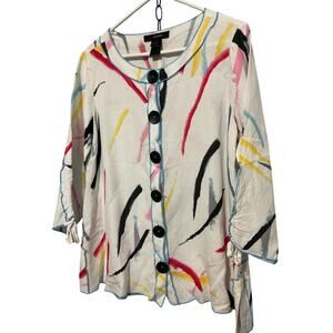 Ali Miles Linen Blend Top Size Medium